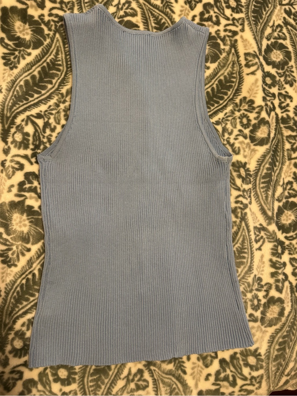 Lulu’s Cheslyn Light Blue Ribbed Button-Front Tank Top - Picture 3 of 6